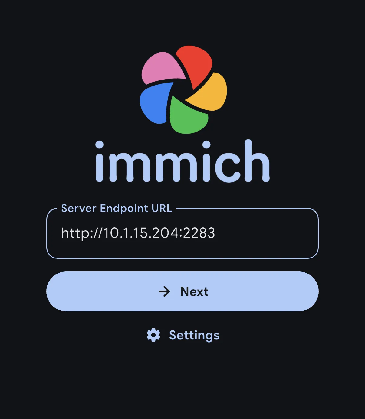 Immich 手机端填写服务器地址